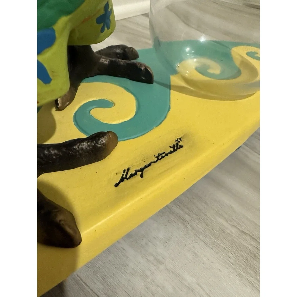 Vtg Margaritaville Jimmy Buffett Surfing Parrot Colorful Server Rare